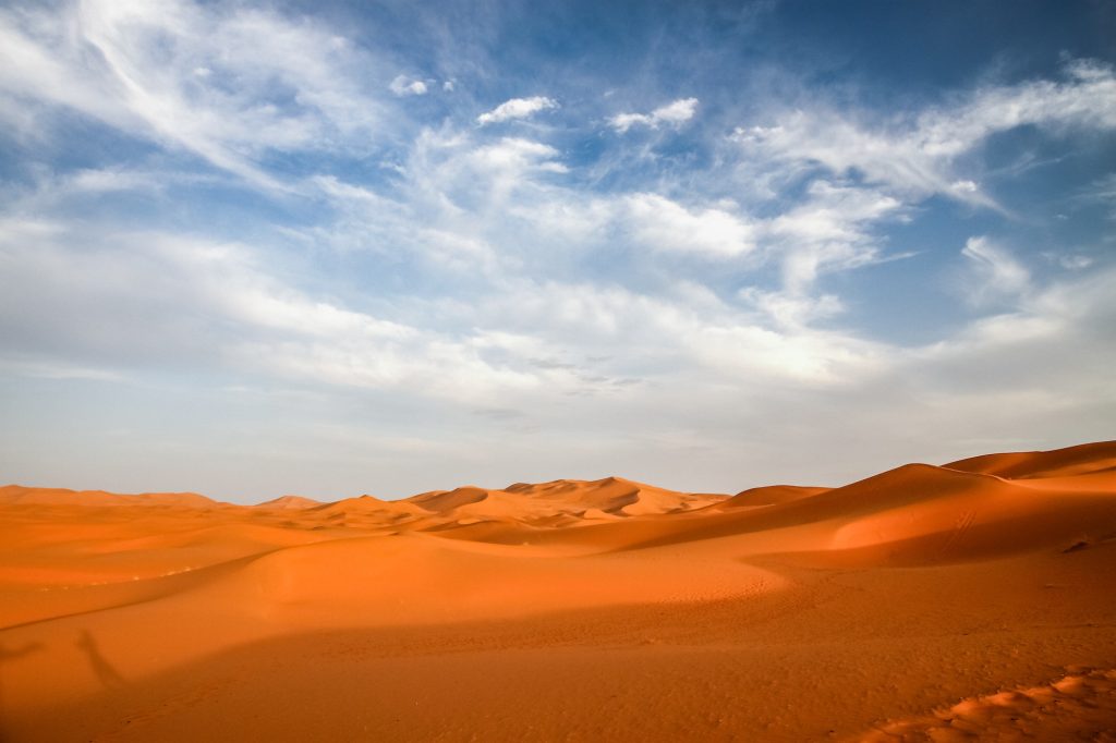 Stunning sand dunes of Merzouga